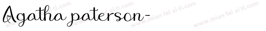 Agatha paterson字体转换